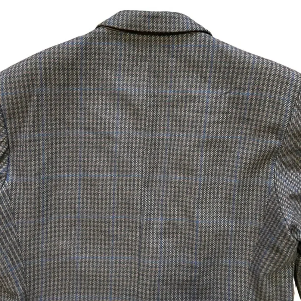 VTG KILMAINE Gun Club Plaid Wool Sport Coat Jacket in Brown & Navy MEN'S 44